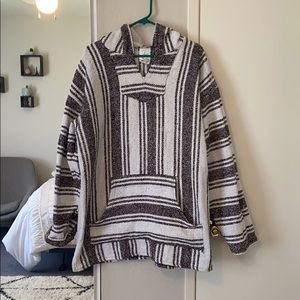 oversized striped mexican hoodie